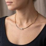 Bicolor gouden diamanten collier