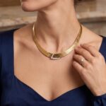 18 karaat gouden collier met diamanten