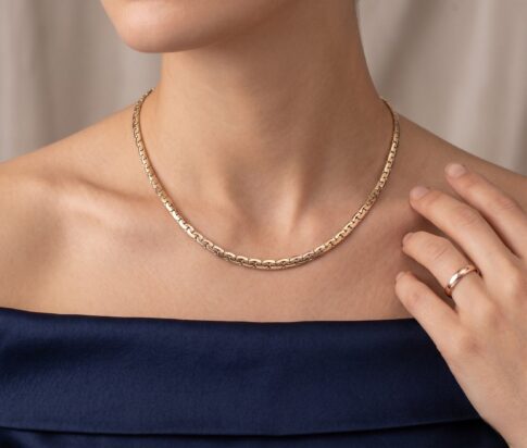 Bicolor gouden collier