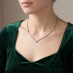 Wit gouden zirkonia collier