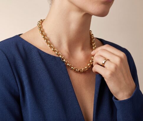Gouden jasseron collier