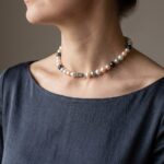 Zoetwaterparel collier met magneetslot