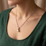 Bicolor collier met parel hanger