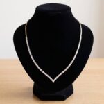 Wit gouden zirkonia collier