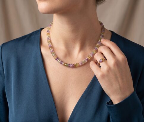Collier met toermalijn