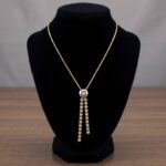 Bicolor gouden collier diamanten hanger