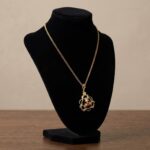 Geel gouden bloem parel collier