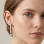 Wit gouden diamanten oorbellen