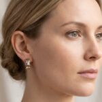 Bicolor gouden oorbellen met diamant