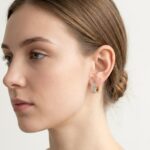 Bicolor creolen met diamant