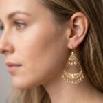 21 karaat gouden oorbellen met citrien