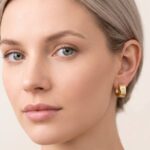 Gouden zirkonia creolen
