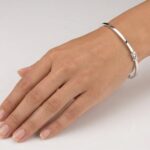 14 krt wit gouden slavenarmband