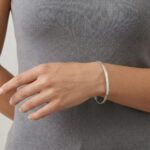 14 krt wit gouden slavenarmband