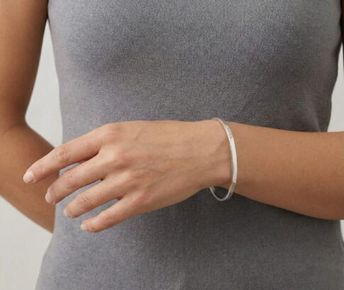 14 krt wit gouden slavenarmband