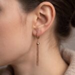 Rosé gouden oorbellen