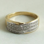 14 karaat gouden ring met diamanten