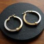 Christian 14 karaat gouden bicolor oorbellen