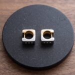 Bicolor creolen met diamant