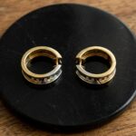 Bicolor oorbellen met diamanten