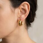 Gouden oorbellen met diamant