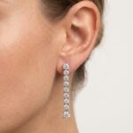 Wit gouden diamanten oorbellen