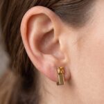 Geel gouden oorbellen met citrien