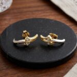 Christian bicolor gouden oorbellen met diamant