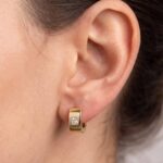 Gouden zirkonia creolen