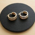 Christian 14 karaat bicolor oorbellen