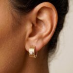 Gouden diamanten oorbellen