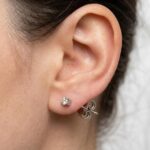 Atelier Christian wit gouden oorbellen met diamant