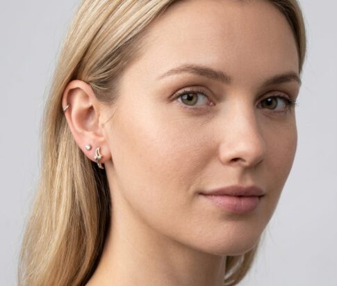 Christian bicolor gouden oorbellen met diamant