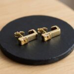 Geel gouden oorbellen met citrien