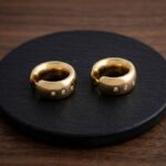Gouden oorbellen met diamant