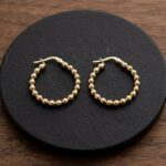 14 karaat gouden bolletjes oorbellen