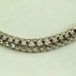 14 karaat wit gouden collier met diamanten