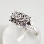 18 karaat wit gouden occasion ring met diamanten