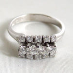 18 karaat wit gouden occasion ring met diamanten