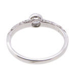 Wit gouden diamant ring met versierde ringband