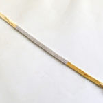 14 karaat geel- en wit gouden armband met zirkonia