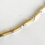 14 karaat geel- en wit gouden collier