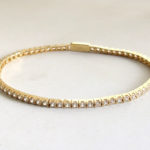 14 karaat geel gouden armband met zirkonia