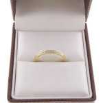 14 karaat geel gouden zirkonia ring