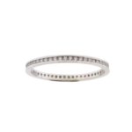 14 karaat wit gouden ring met zirkonia