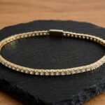 14 karaat geel gouden armband met zirkonia