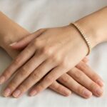 14 karaat geel gouden armband met zirkonia