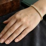 14 karaat geel gouden armband met zirkonia