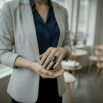 Geel gouden ring met lapis lazuli