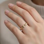 14 karaat gouden blokjes ring